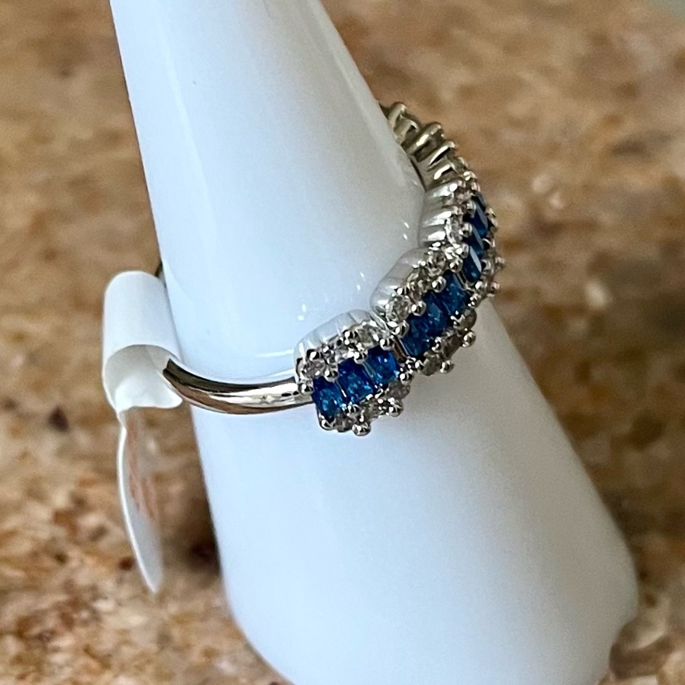 Bomb Party RBP5661 One in the Same Sapphire Spinel on Rhodium Ring - Picture 2 of 5